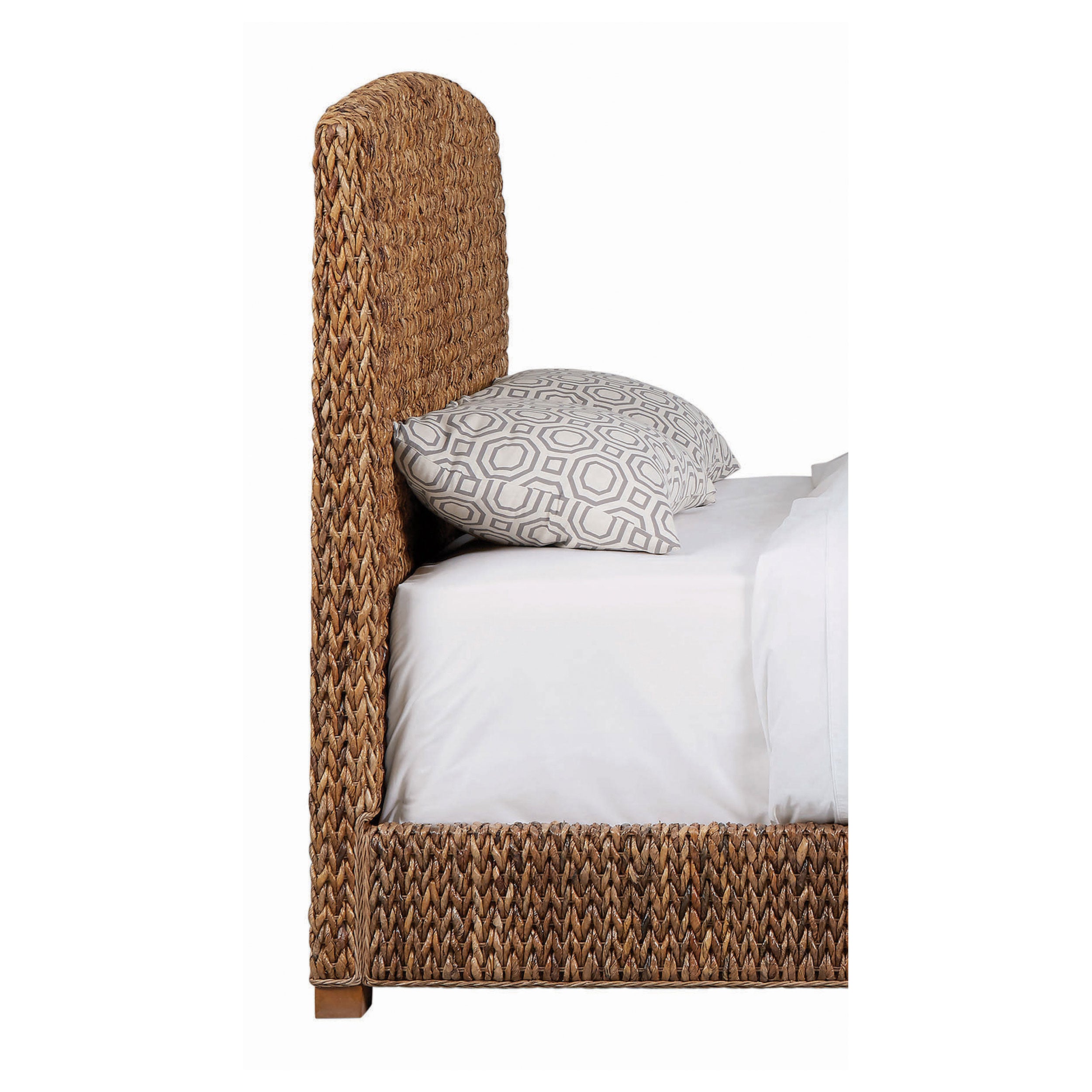 Laughton Woven Banana Leaf Eastern King Headboard Amber — view 4