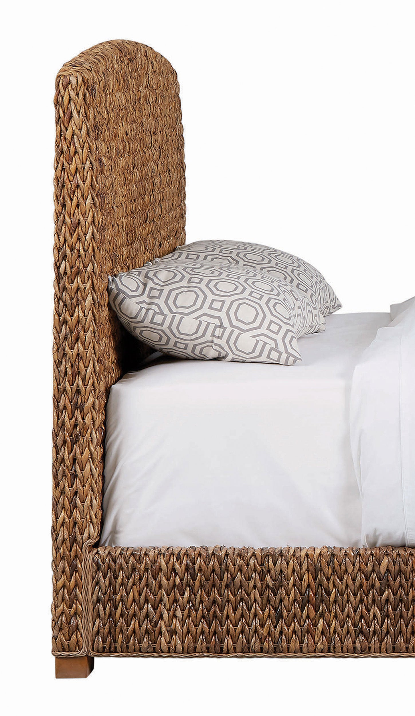 Laughton Woven Banana Leaf Queen Panel Headboard Amber — view 4