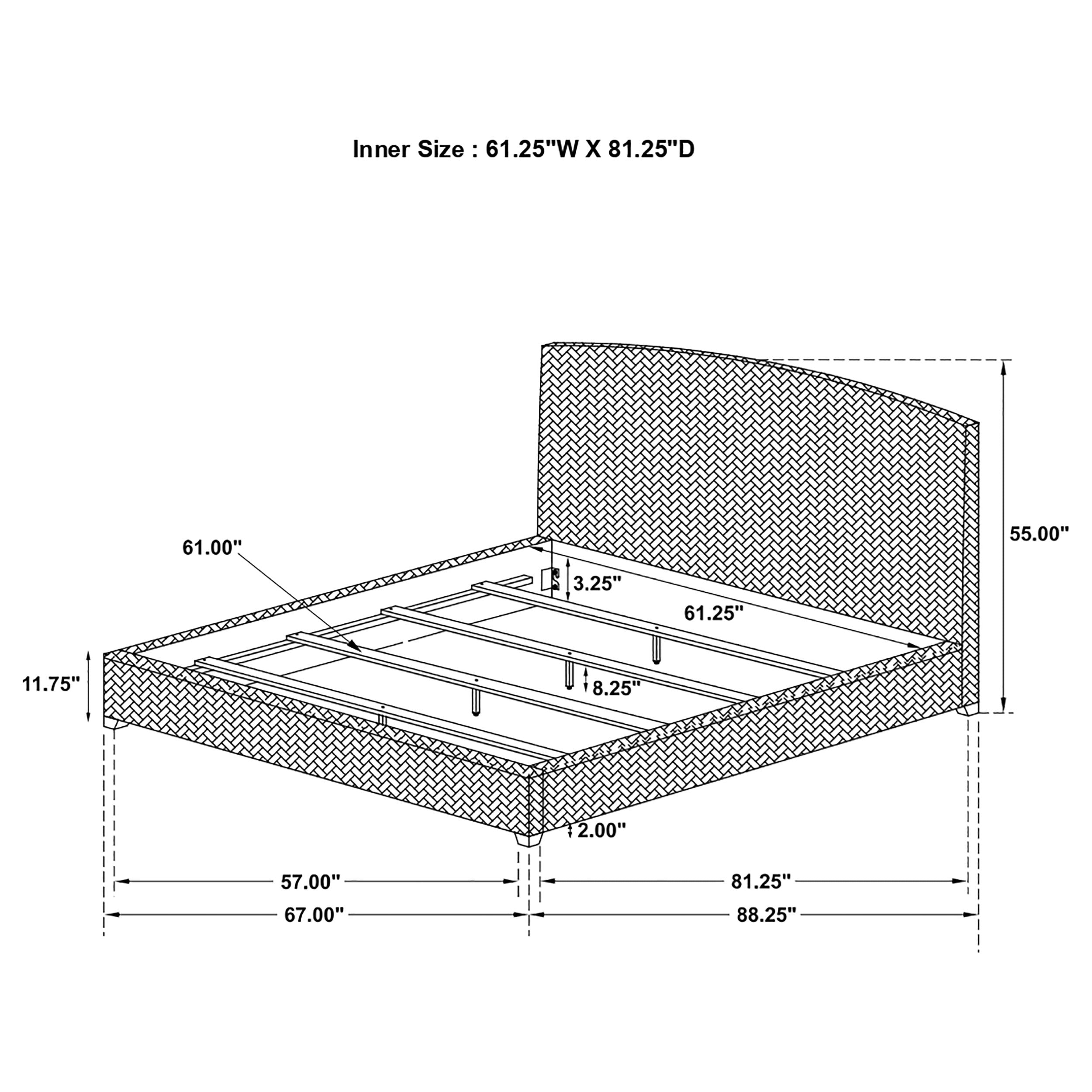 Laughton Banana Leaf Queen Panel Bed Amber — view 4