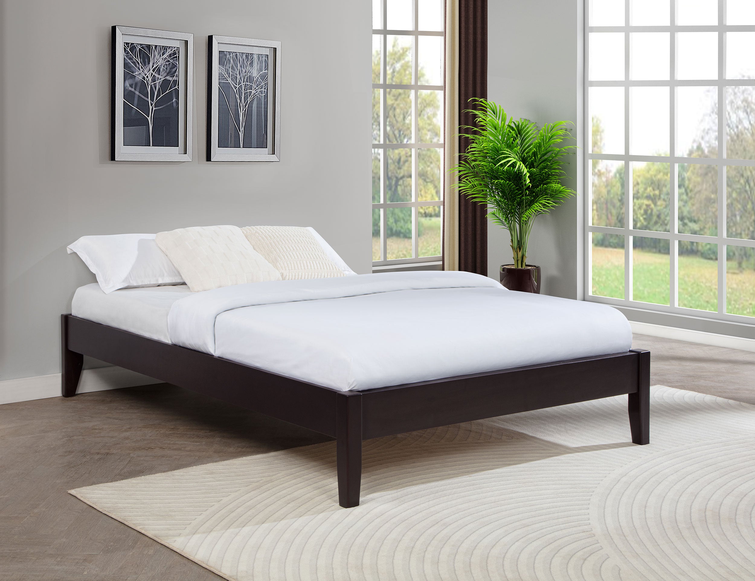 Hounslow Full Universal Platform Bed Cappuccino — view 2