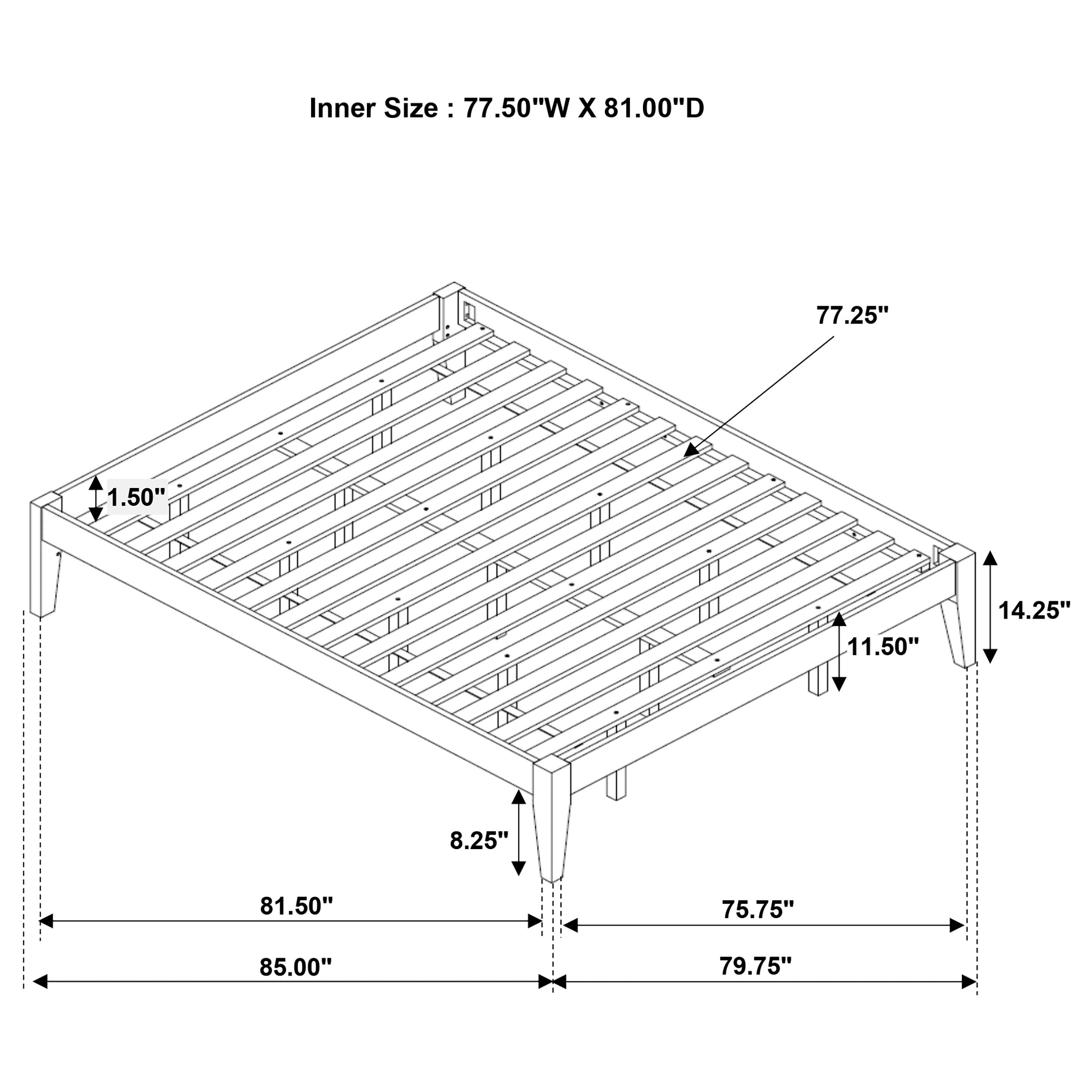 Hounslow Eastern King Universal Platform Bed Cappuccino — view 8