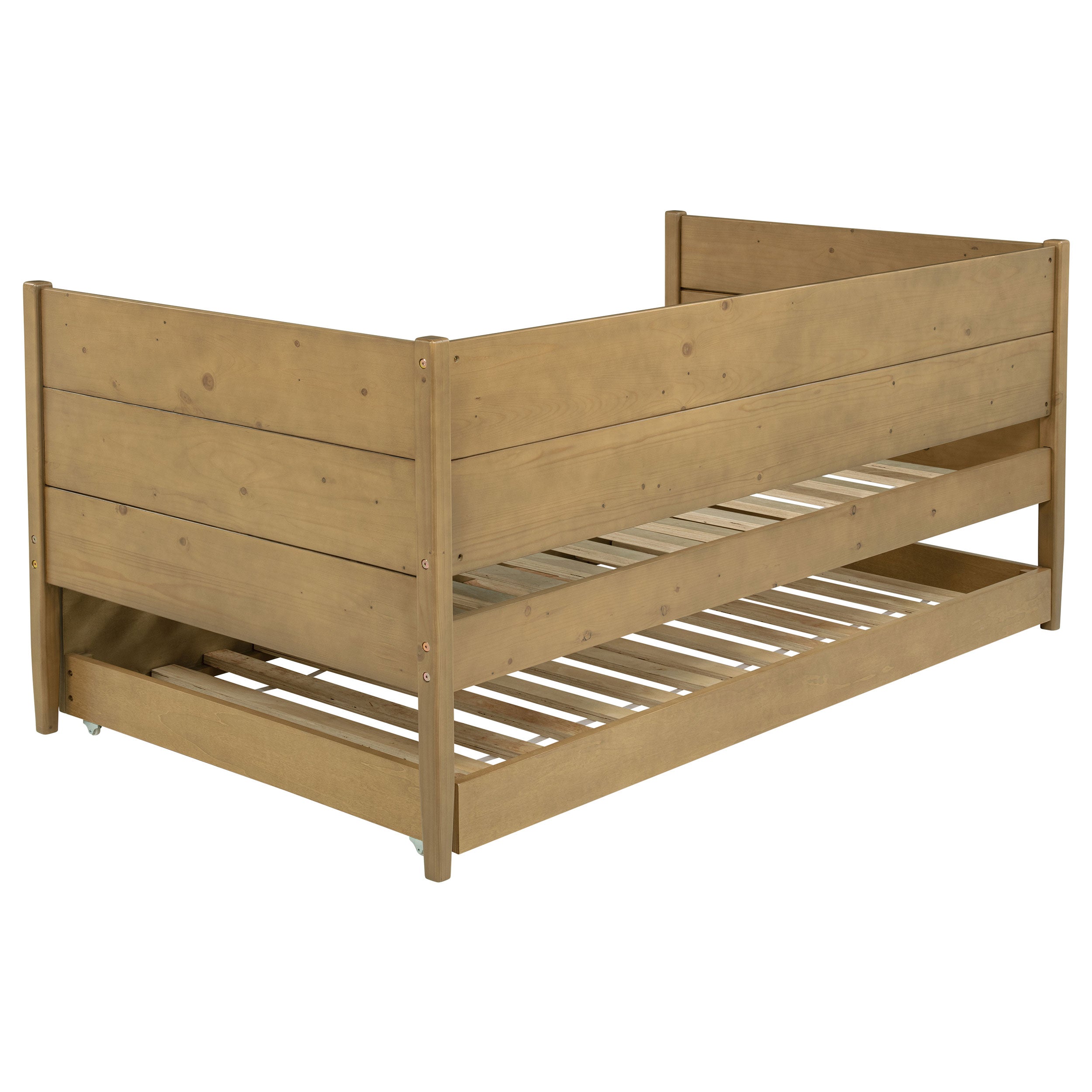 Calinda Wood Twin Daybed With Trundle Natural — view 8