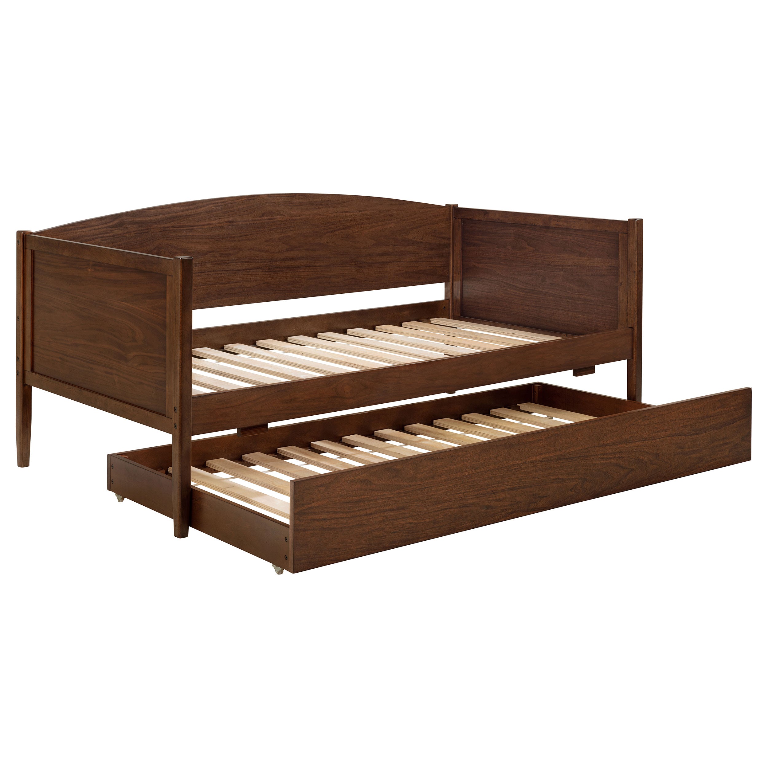 Bozeman Wood Twin Daybed With Trundle Medium Walnut — view 1