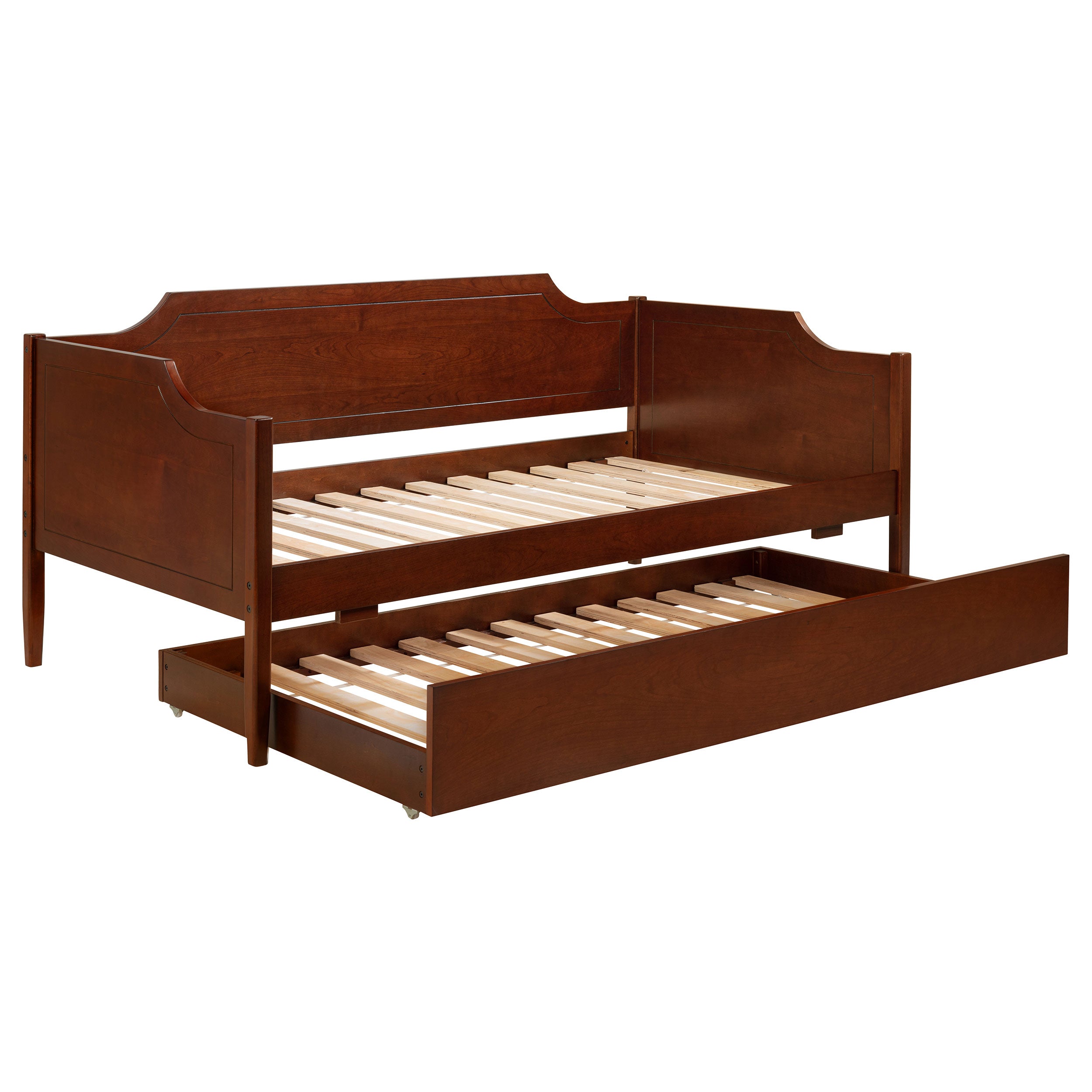 Redding Wood Twin Daybed With Trundle Cherry — view 1