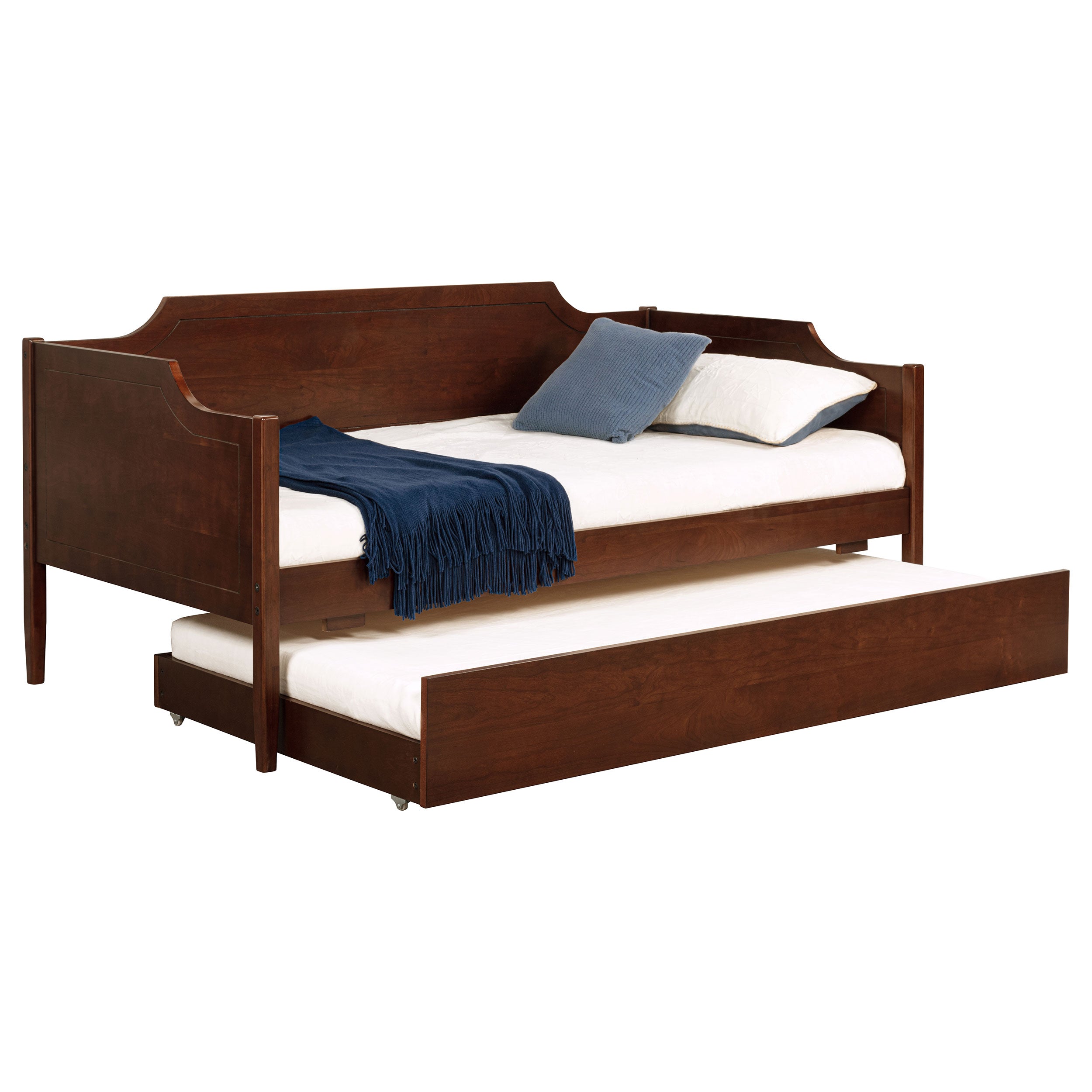 Redding Wood Twin Daybed With Trundle Cherry — view 3
