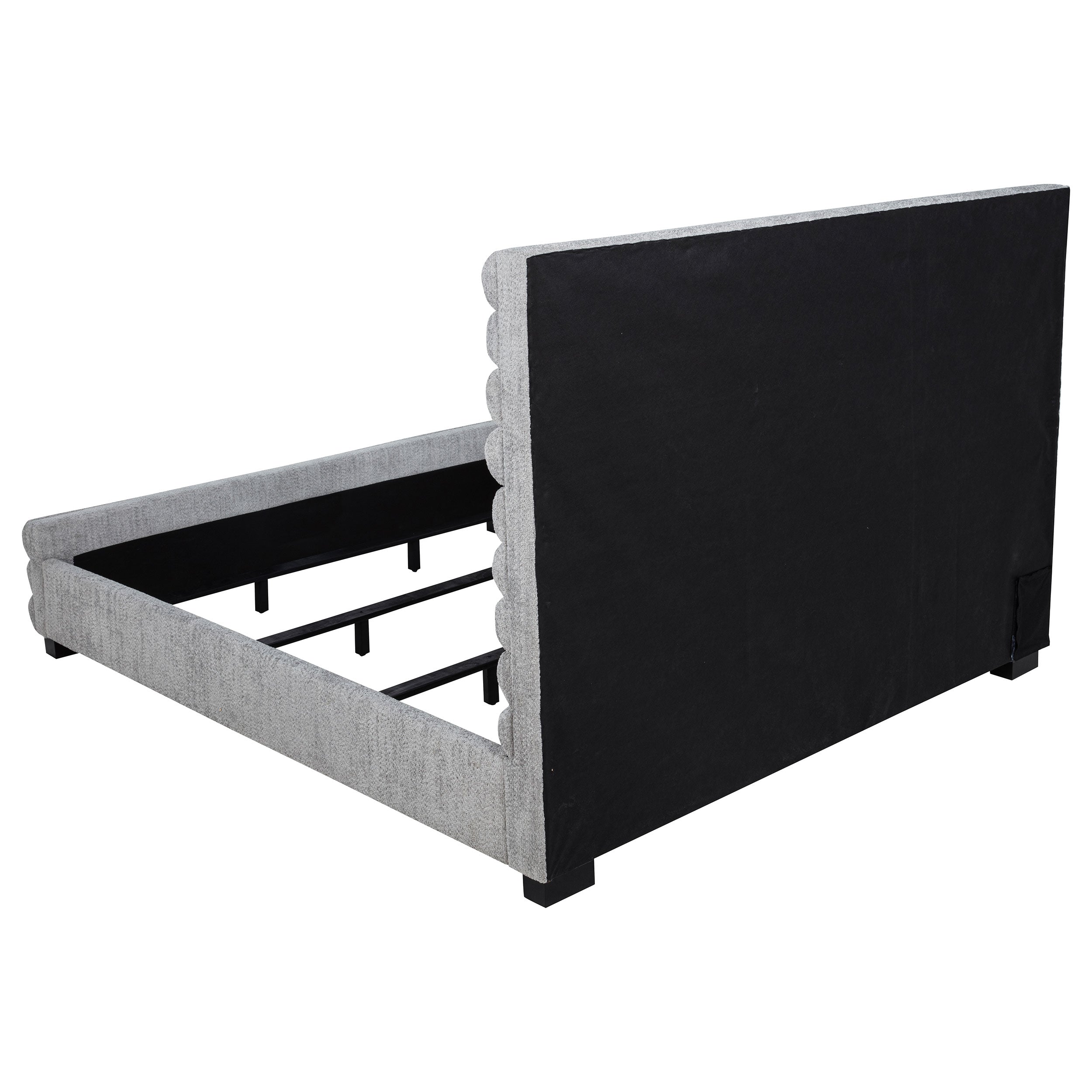 Patricia 58-inch Boucle Upholstered California King Bed Grey — view 5