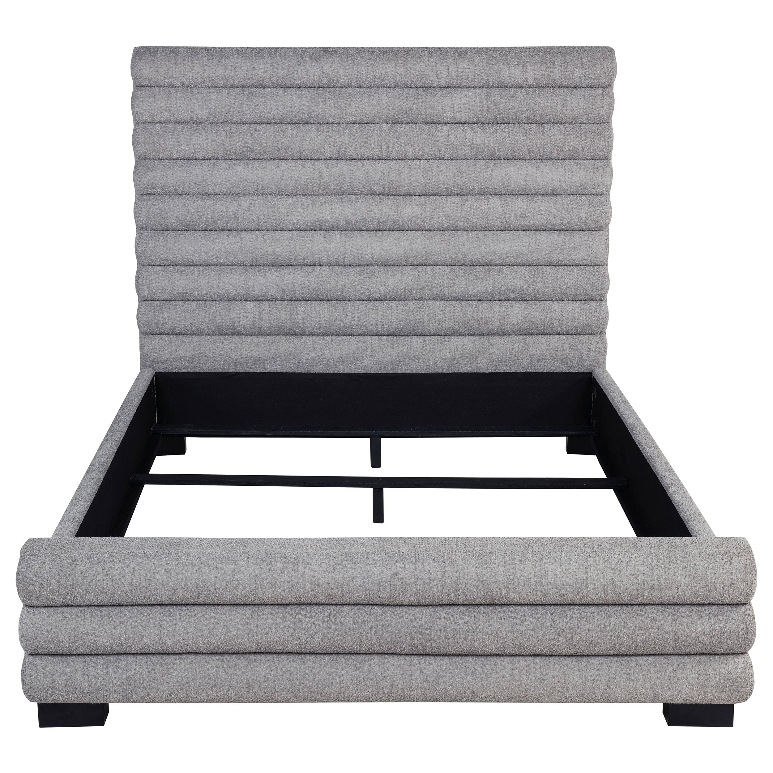 Patricia 58-inch Boucle Upholstered Queen Bed Grey — view 4
