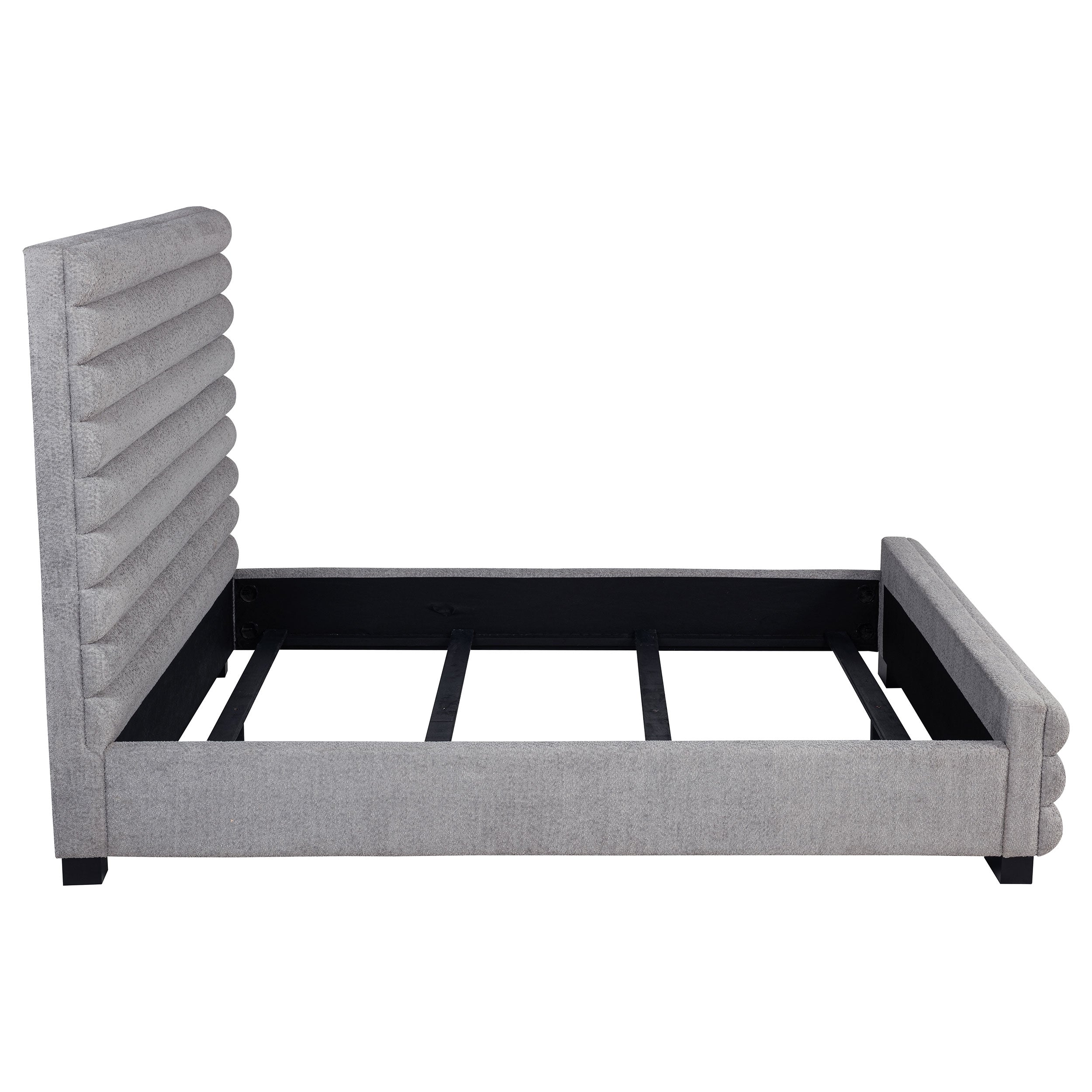 Patricia 58-inch Boucle Upholstered Queen Bed Grey — view 6