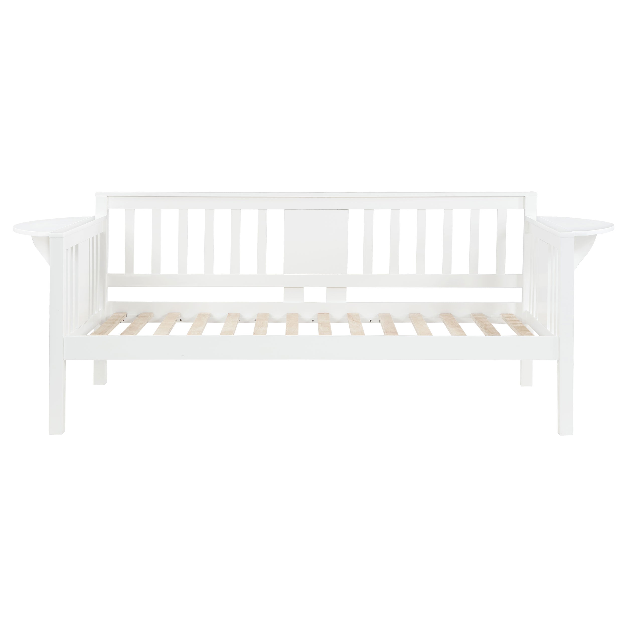 Bethany Wood Twin Daybed with Drop-down Tables White — view 5