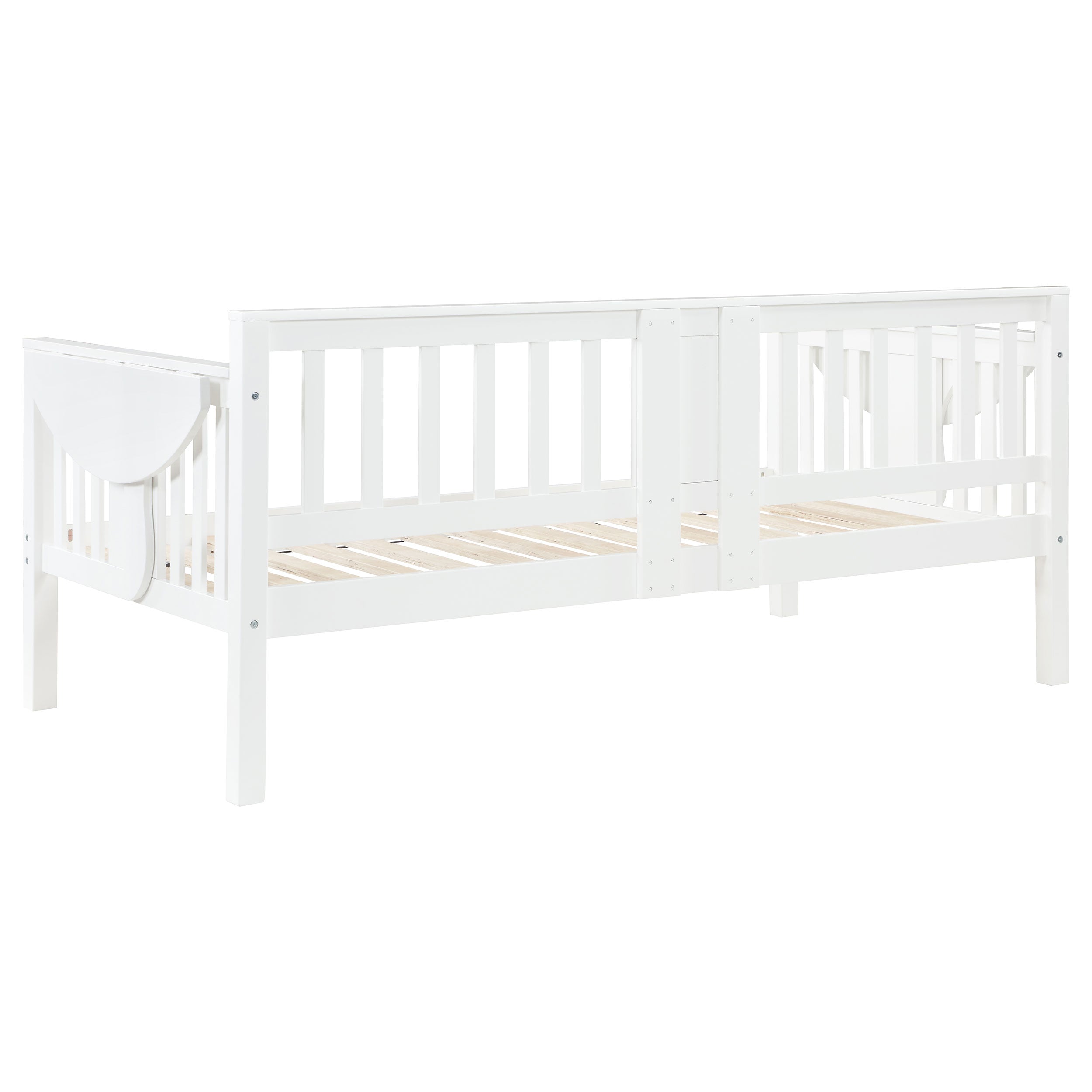 Bethany Wood Twin Daybed with Drop-down Tables White — view 10