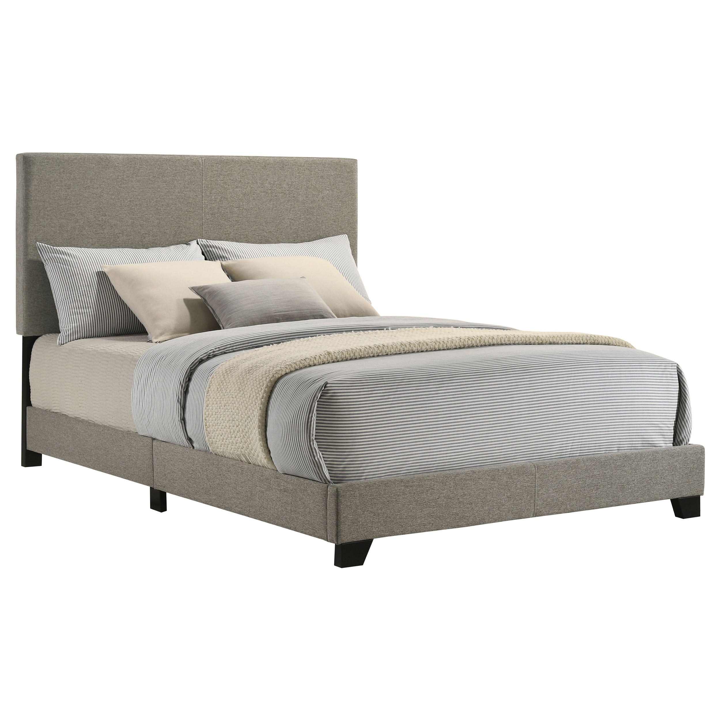 Dorian Fabric Upholstered Full Panel Bed Taupe — view 1