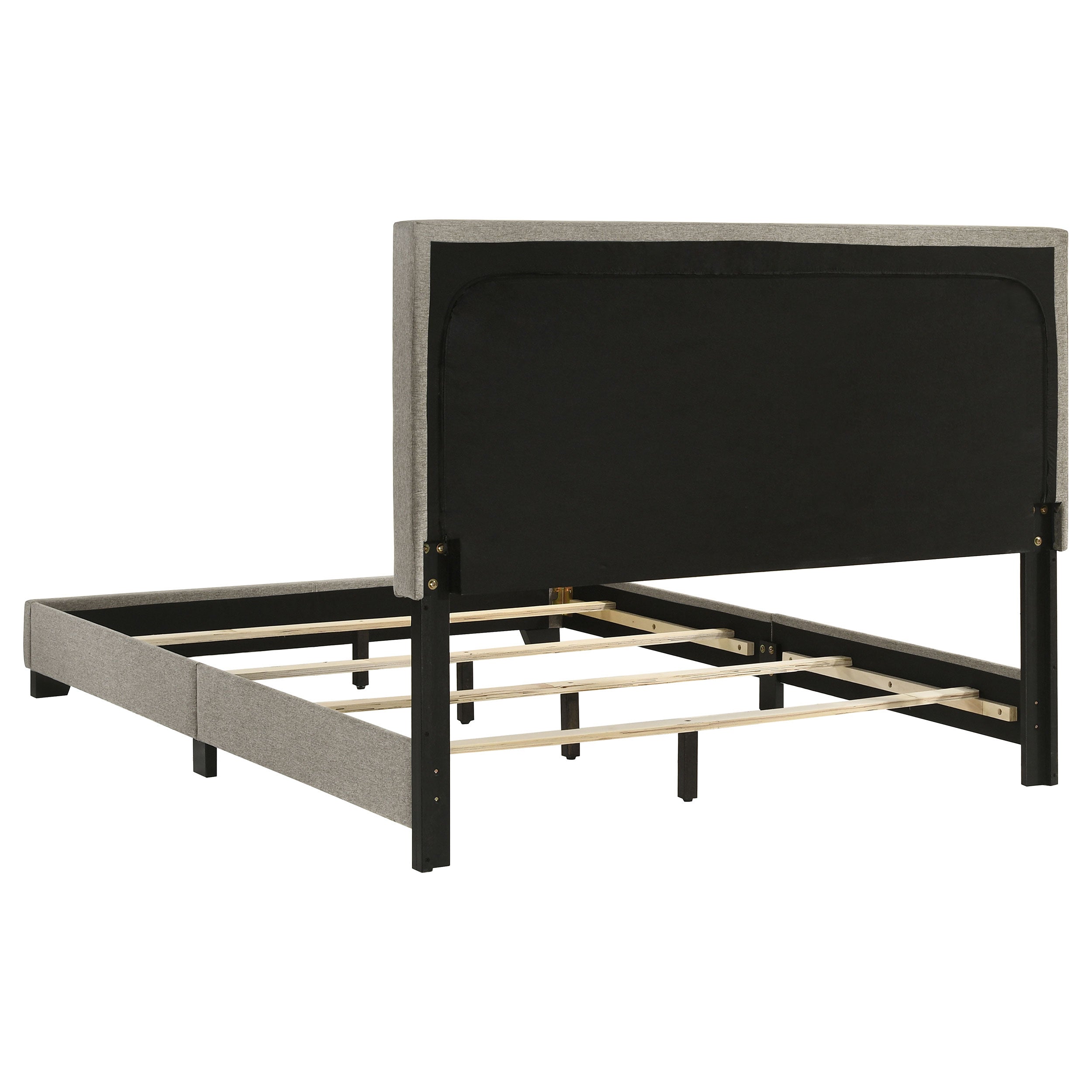 Dorian Fabric Upholstered Full Panel Bed Taupe — view 5