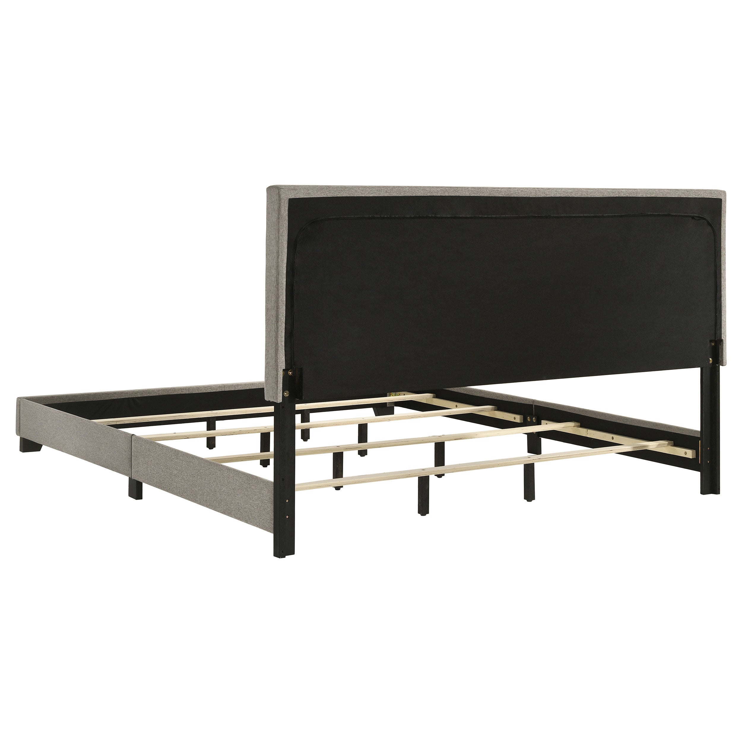 Dorian Fabric Upholstered California King Panel Bed Taupe — view 5