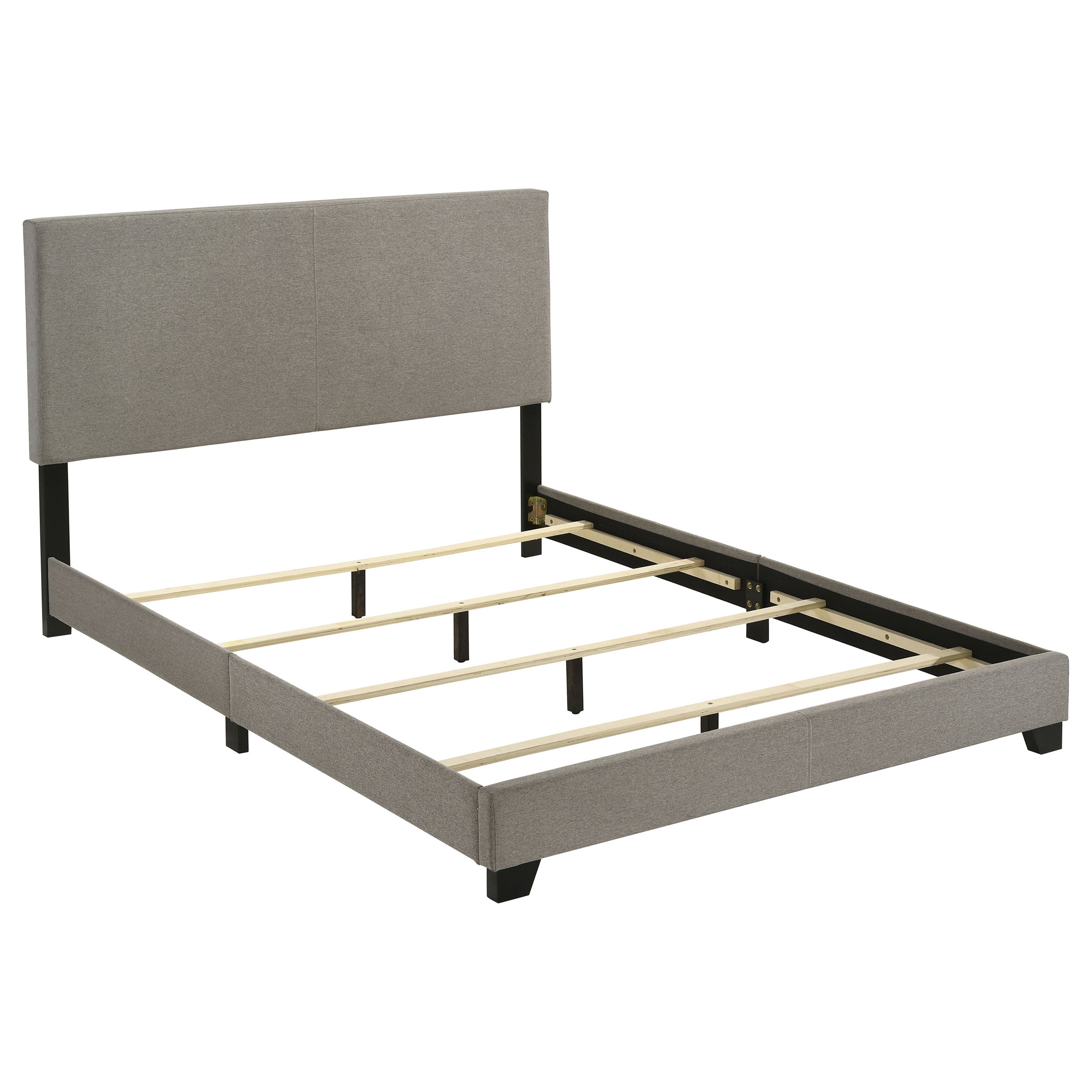 Dorian Fabric Upholstered Queen Panel Bed Taupe — view 3