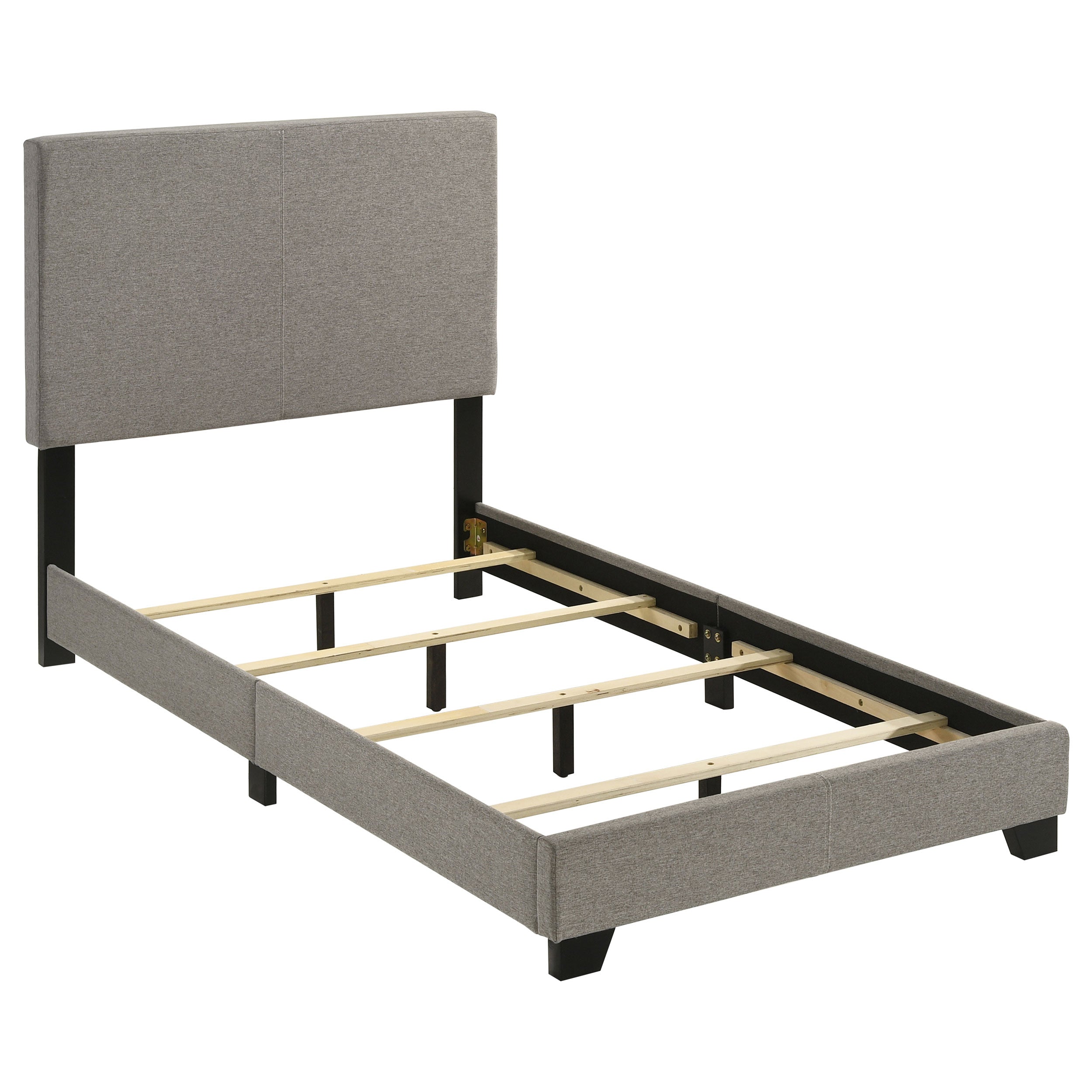 Dorian Fabric Upholstered Twin Panel Bed Taupe — view 3