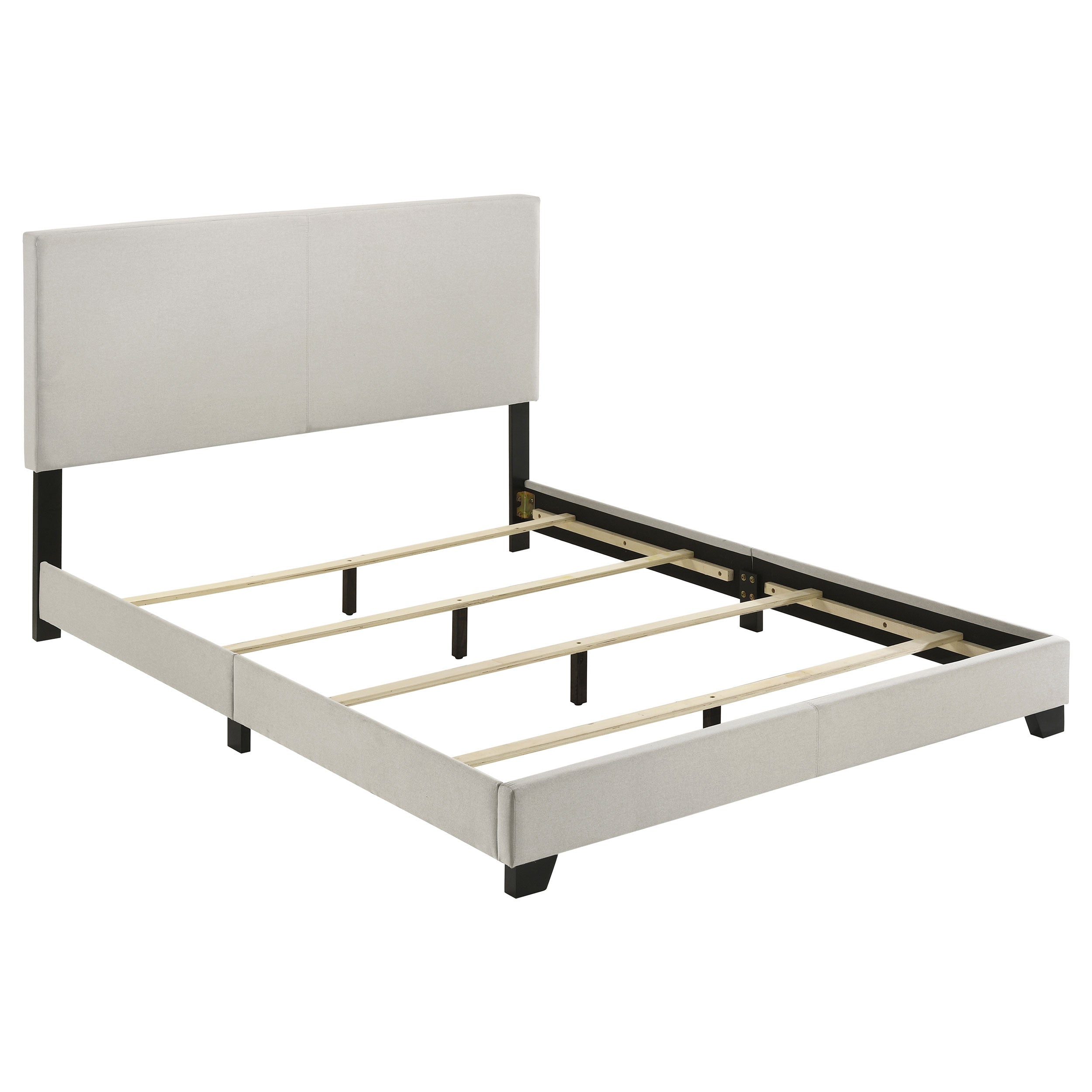 Dorian Fabric Upholstered Queen Panel Bed Cream — view 1