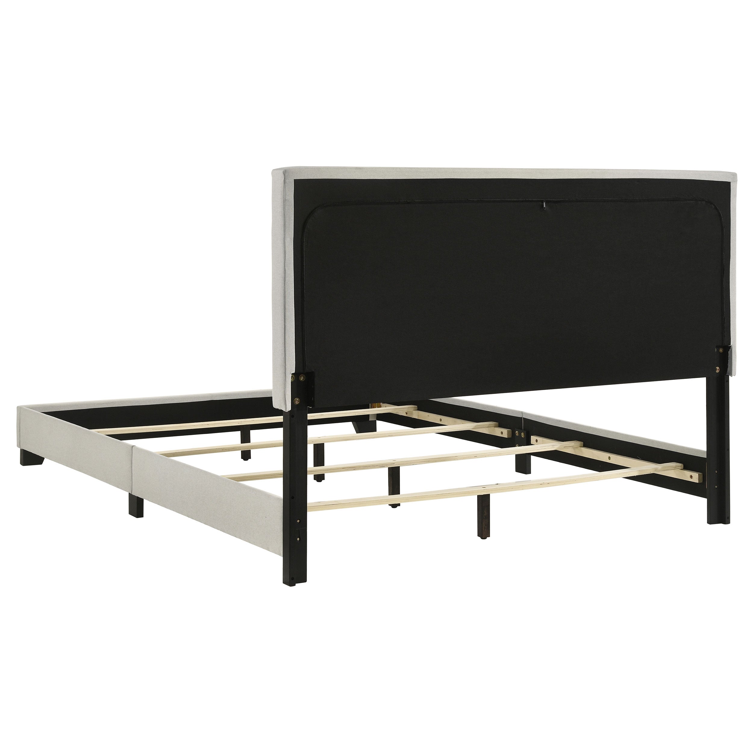 Dorian Fabric Upholstered Queen Panel Bed Cream — view 5