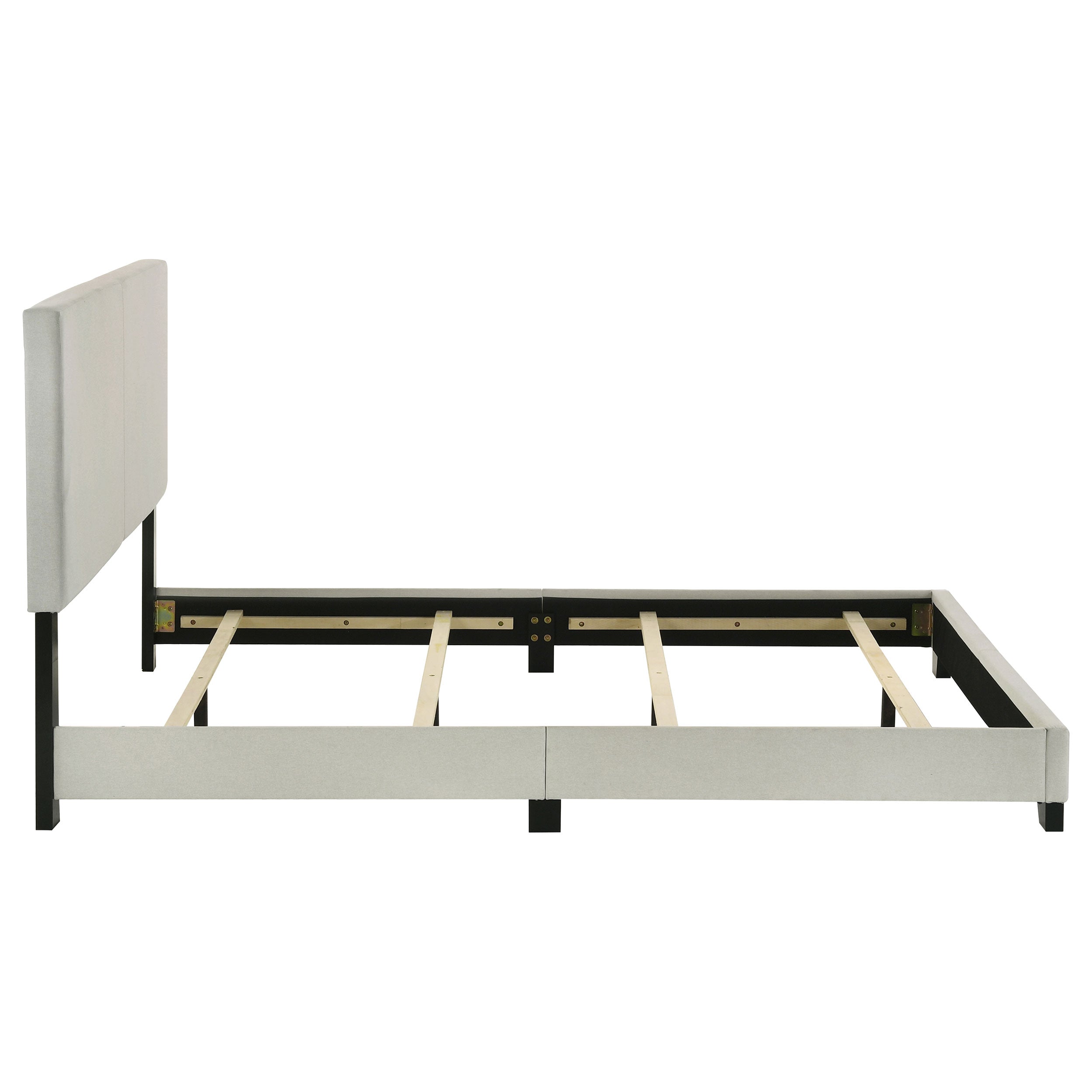Dorian Fabric Upholstered Queen Panel Bed Cream — view 6