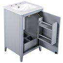 Modern Bathroom Vanity With Sink, Functional Drawer, Soft- Closing Door