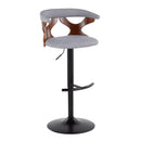 Gardenia - Contemporary Adjustable Barstool, Swivel With Rounded T Footrest (Set of 2)