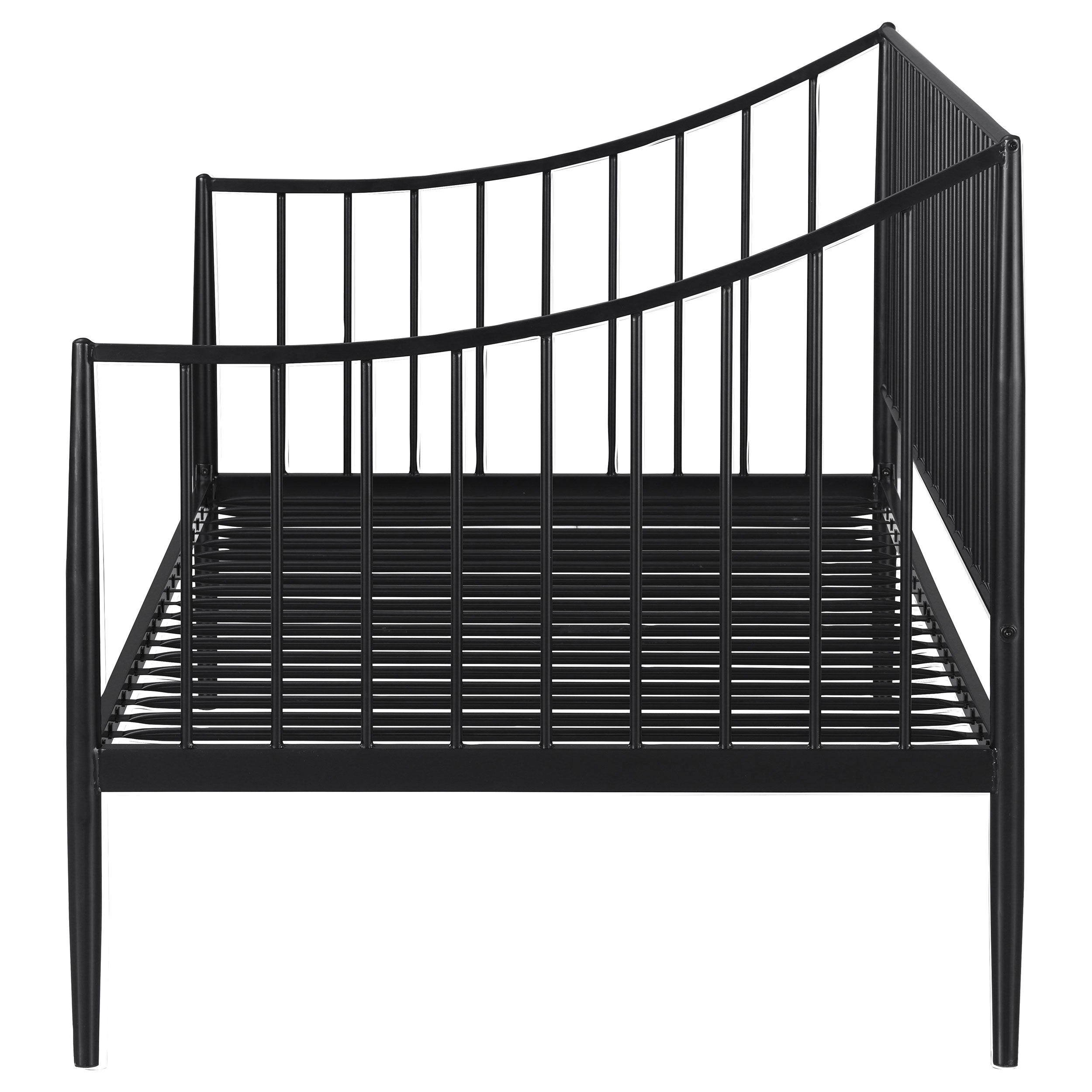 Newbury Metal Twin Daybed Bed Frame Matte Black — view 5