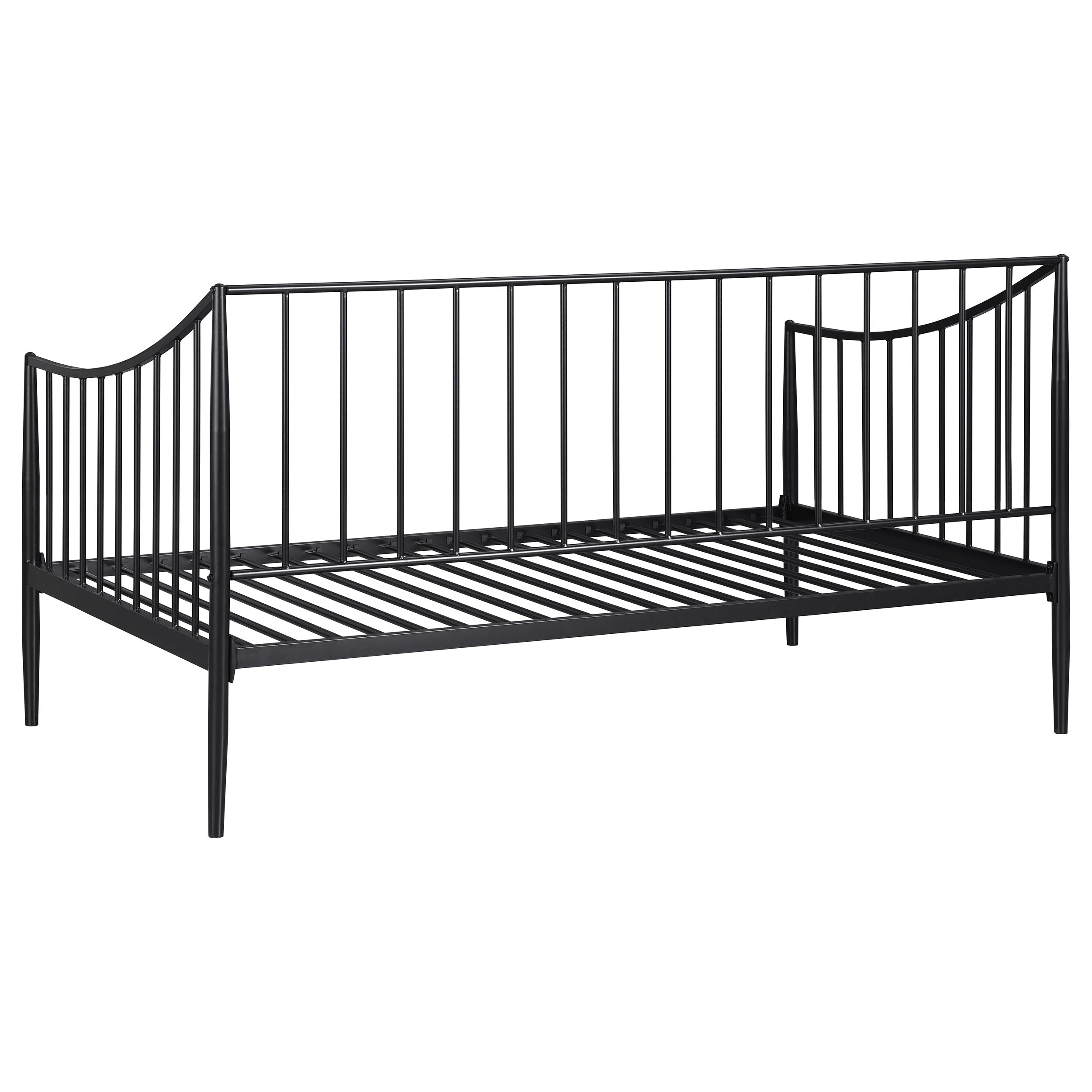 Newbury Metal Twin Daybed Bed Frame Matte Black — view 6