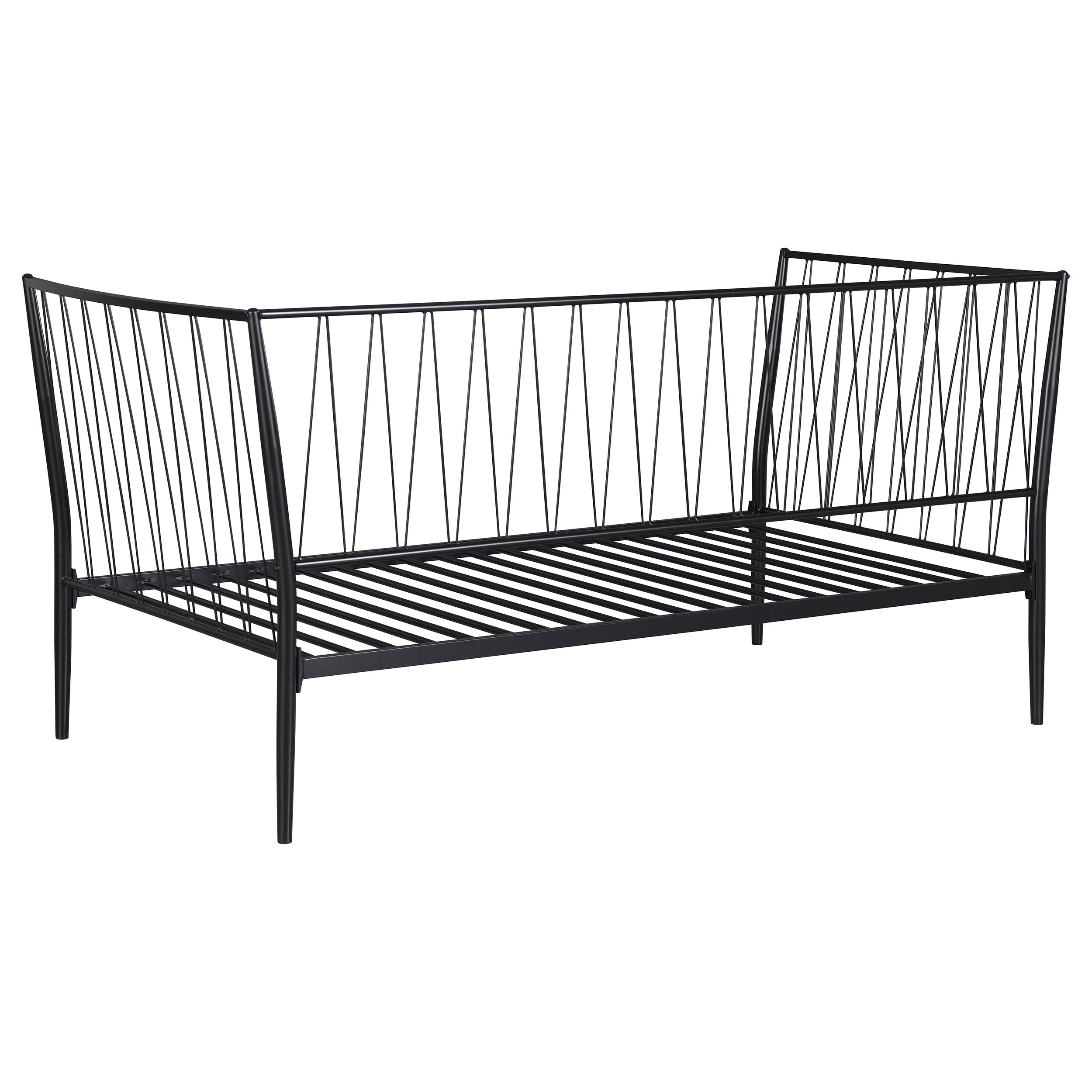 Richland Metal Twin Daybed Bed Frame Matte Black — view 6