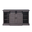 Admon - TV Stand With Fireplace - Gray Oak