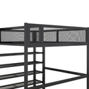 Loft Bed With 4 Tier Shelves And Storage