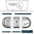 Freestanding Bathtub, Modern & Contemporary Design Soaking Tub With Brushed Nickel Pop-Up Drain And Minimalist Design Overflow