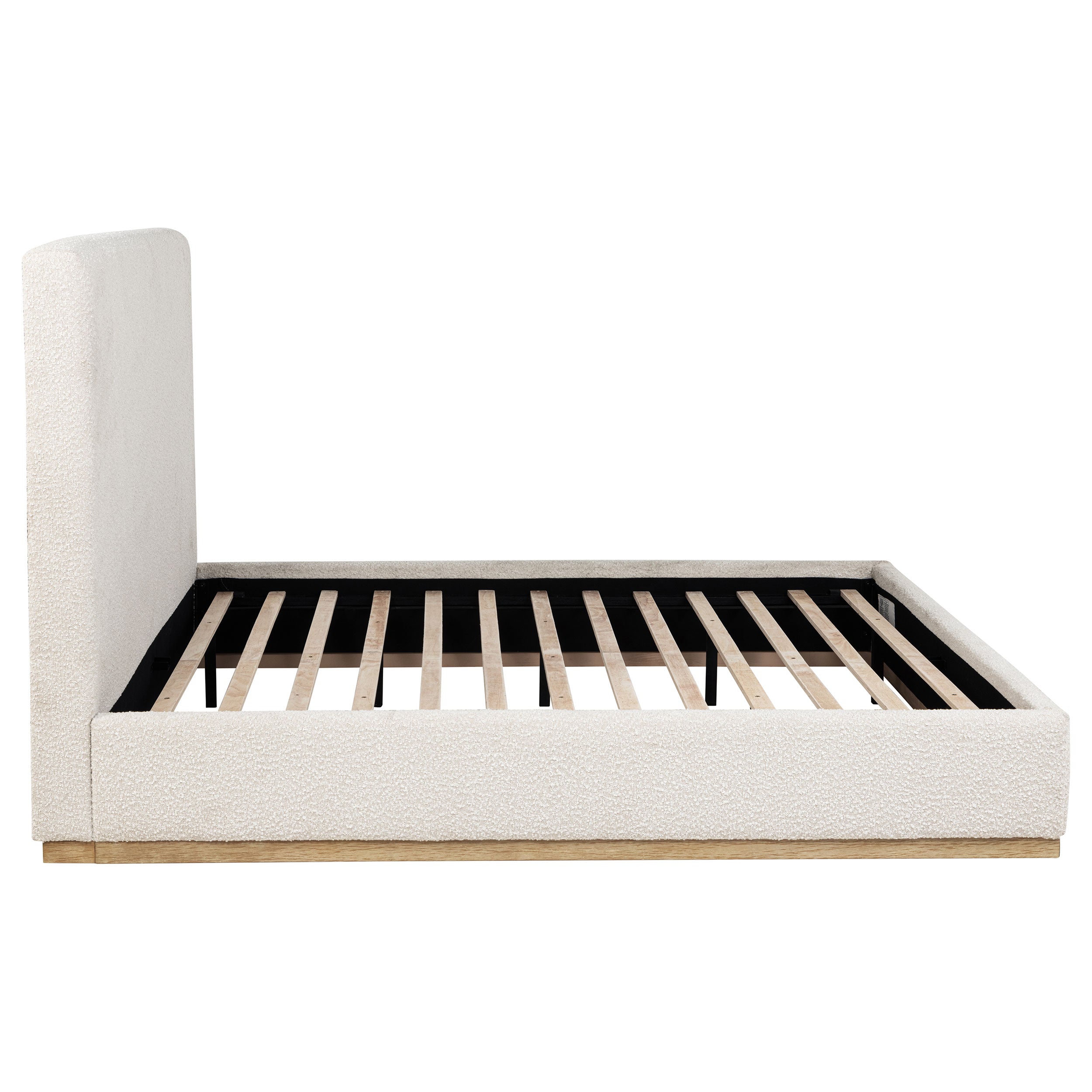 Knox Upholstered EASTERN KING Panel Bed Cream — view 6