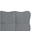 Full Size Velvet Platform Bed with LED Frame and Stylish Mental Bed Legs, Gray