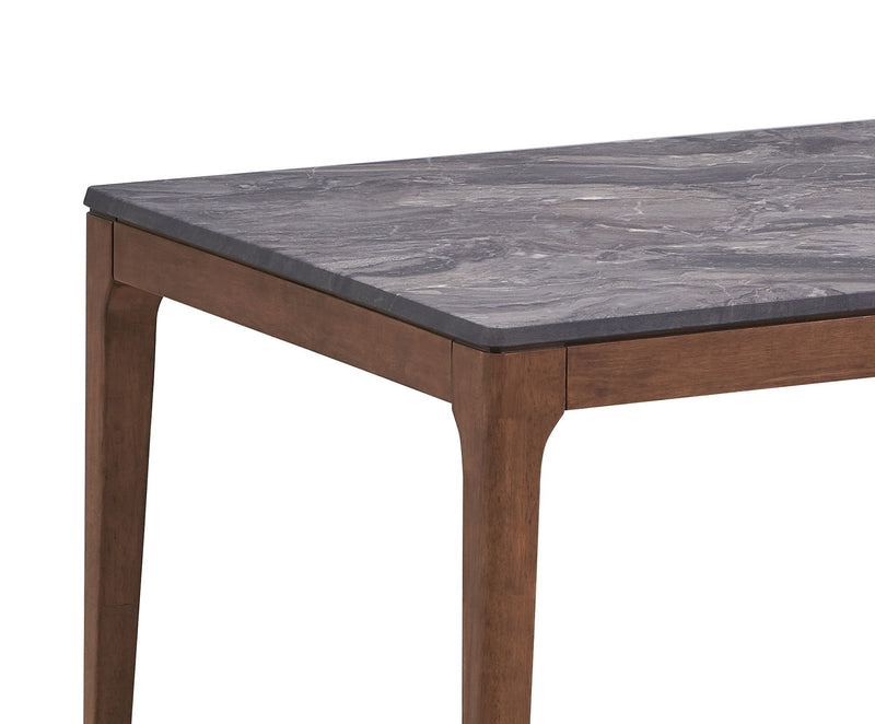 Bevis - Engineered Stone Top Dining Table - Walnut