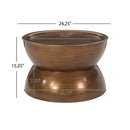 Sparling - Modern Iron Hourglass Coffee Table