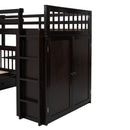 L Shaped Bunk Bed With 3 Drawers, Portable Desk And Wardrobe