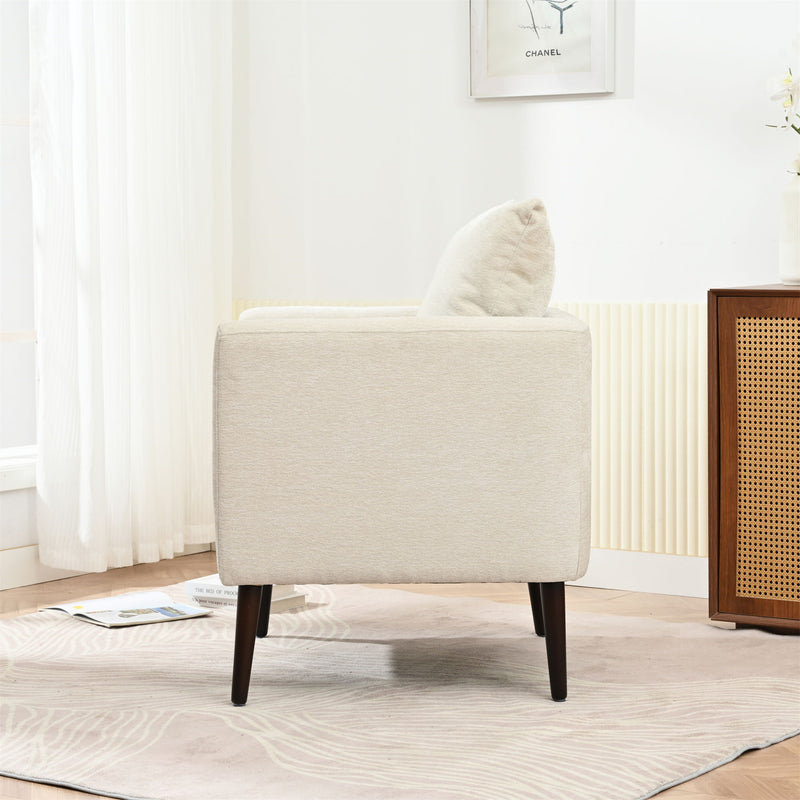 Modern Accent Upholstered Armchair With Pillow