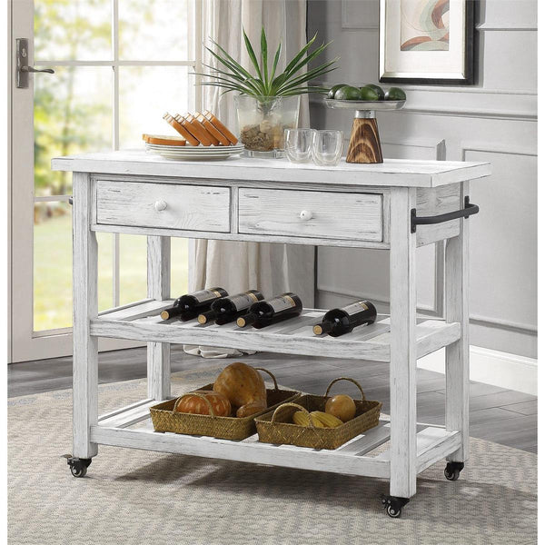 Orchard Park Two Drawer Kitchen Cart