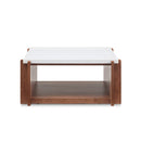 Lincoln - Square Coffee Table With Casters - Light Brown
