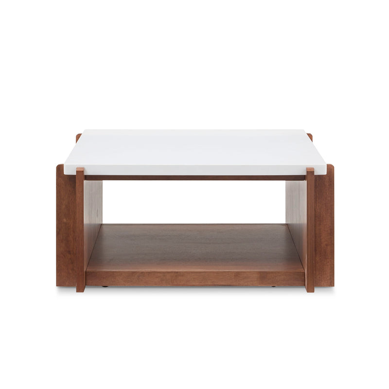 Lincoln - Square Coffee Table With Casters - Light Brown