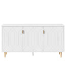 Modern TV Stand With 3 Doors And Adjustable Shelves