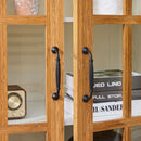 Rustic Style Display Cabinet With Glass Doors For Collectibles