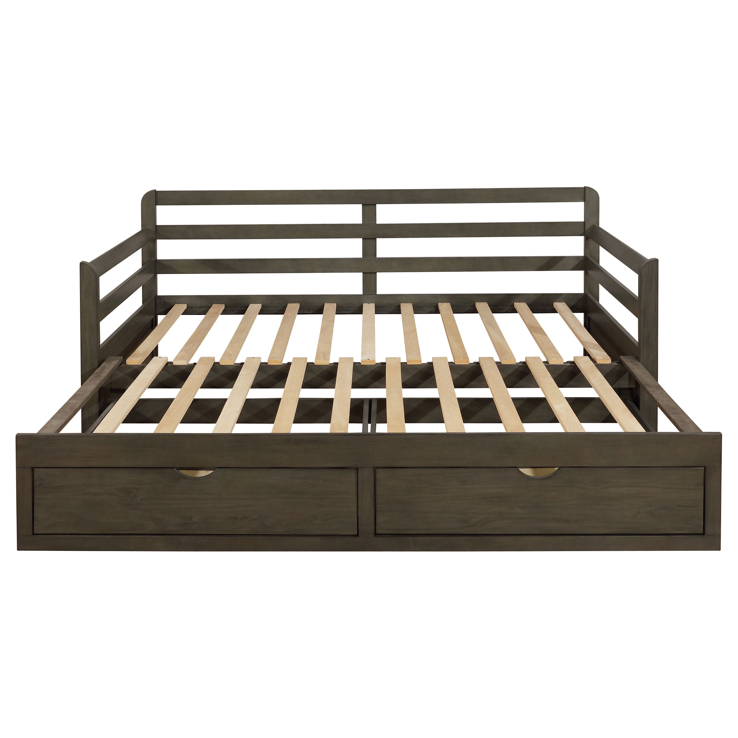 Sorrento 2-drawer Twin XL Daybed with Extension Trundle Grey — view 6