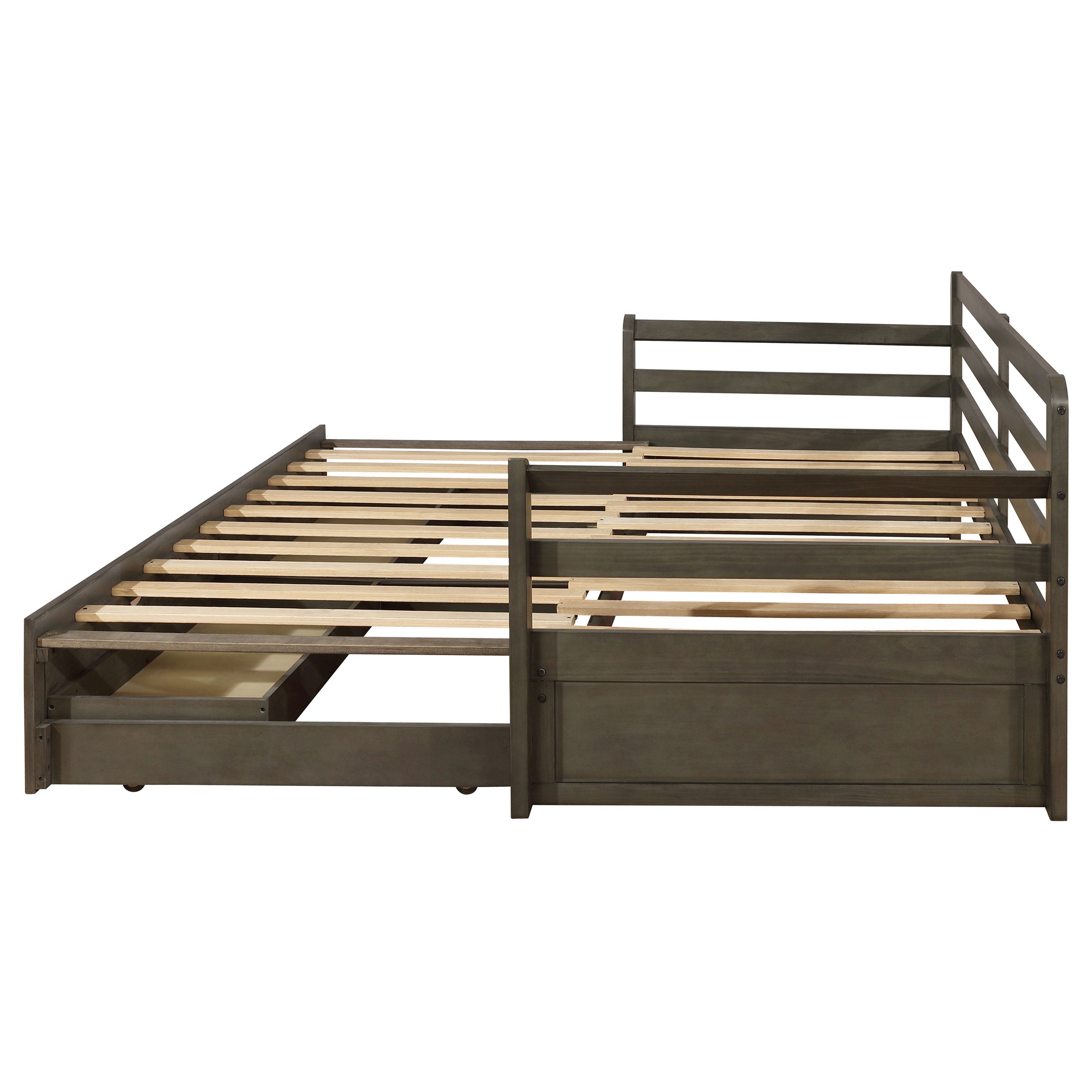 Sorrento 2-drawer Twin XL Daybed with Extension Trundle Grey — view 8