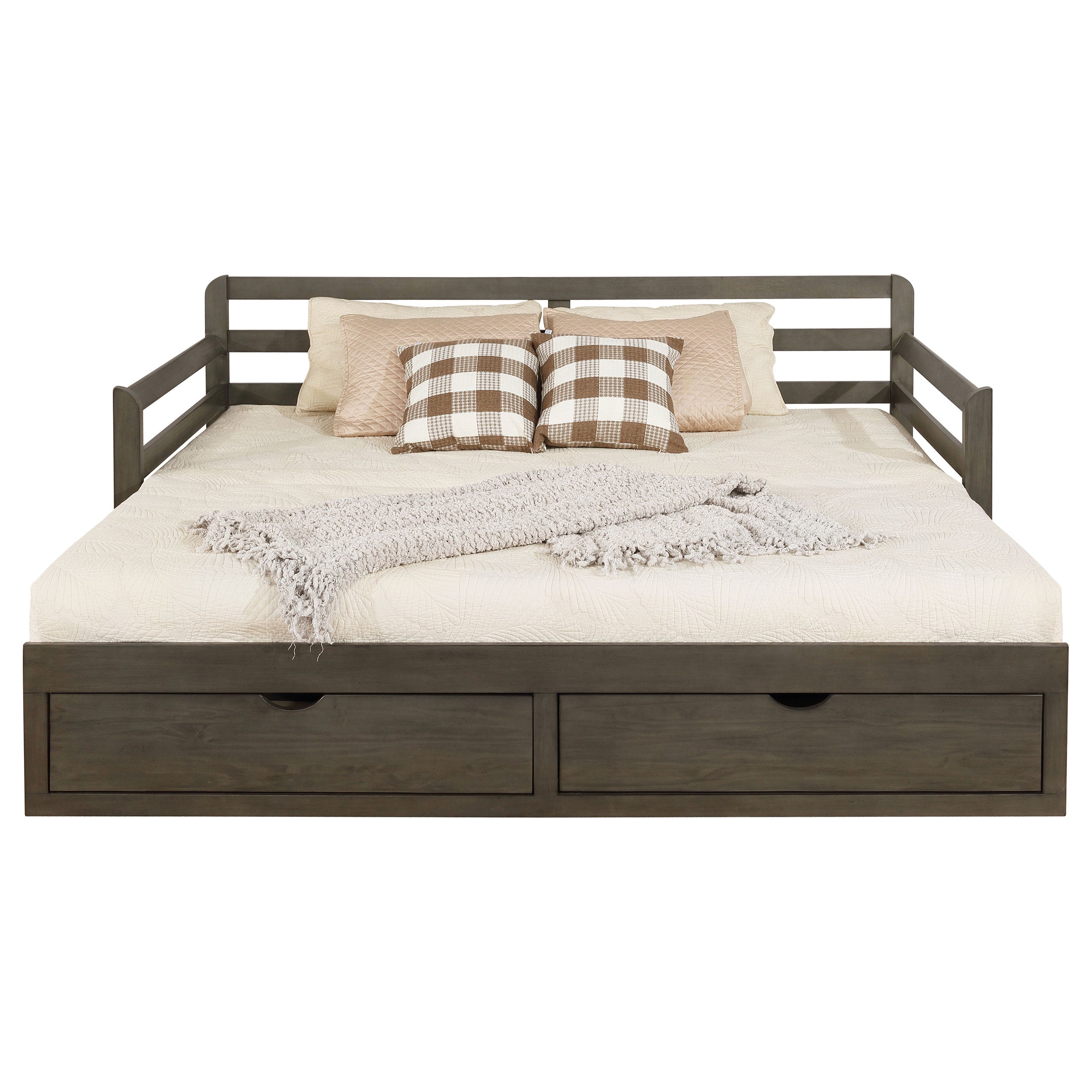 Sorrento 2-drawer Twin XL Daybed with Extension Trundle Grey — view 18