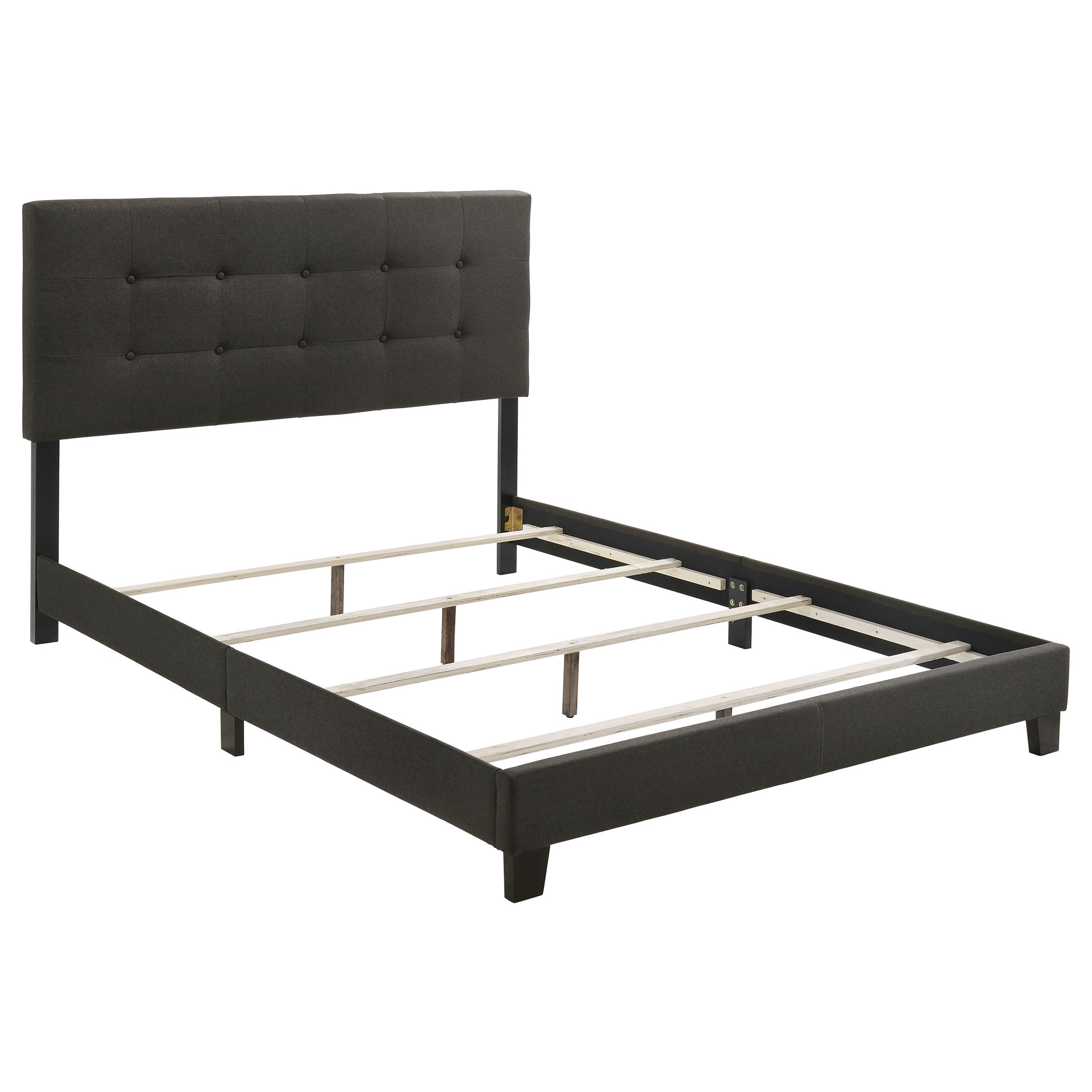 Mapes Upholstered Full Panel Bed Charcoal — view 1