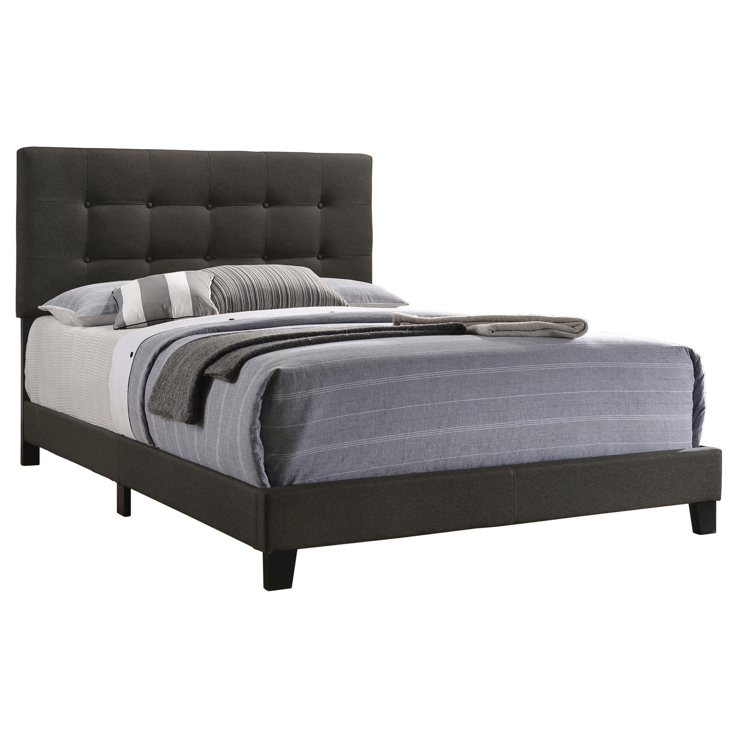 Mapes Upholstered Queen Panel Bed Charcoal — view 3