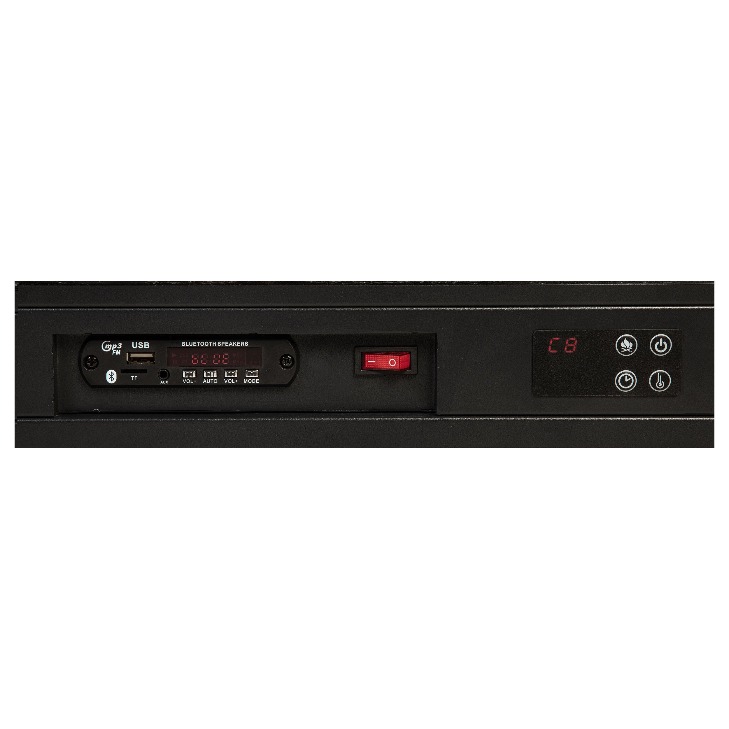 Senna Upholstered Eastern King Audio Flame Visualizer Bed Brown — view 9