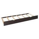 Queen Size Wooden Bed With All-in-One Cabinet, Shelf and Sockets, Espresso