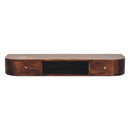 Lunar - Floating Console With 2 Drawer - Chestnut