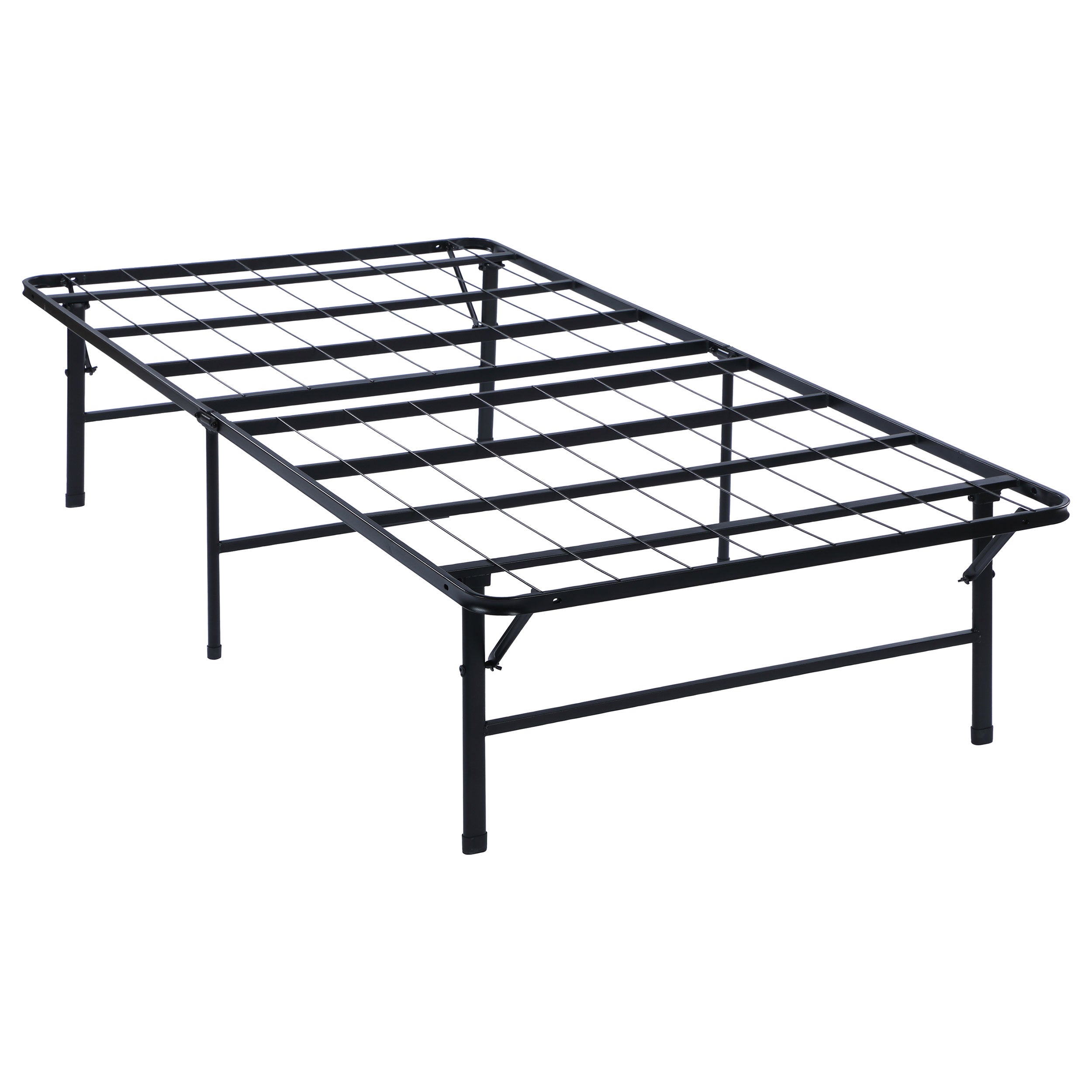 Mabel Metal Twin Mattress Support Platform Bed Black — view 1